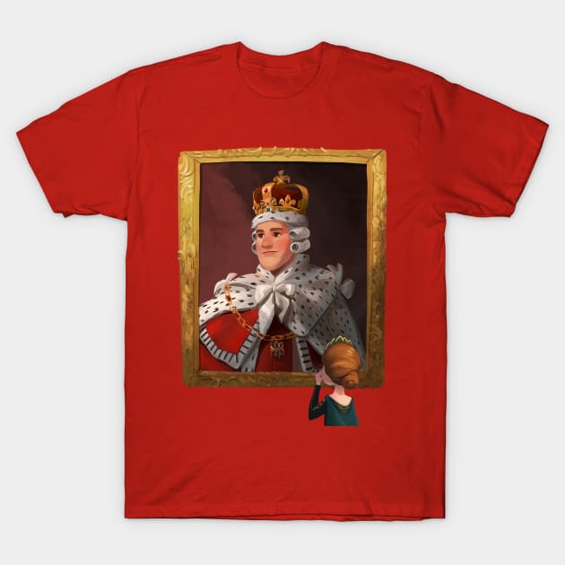 loking at portrait of king george T-Shirt by iritaliashemat